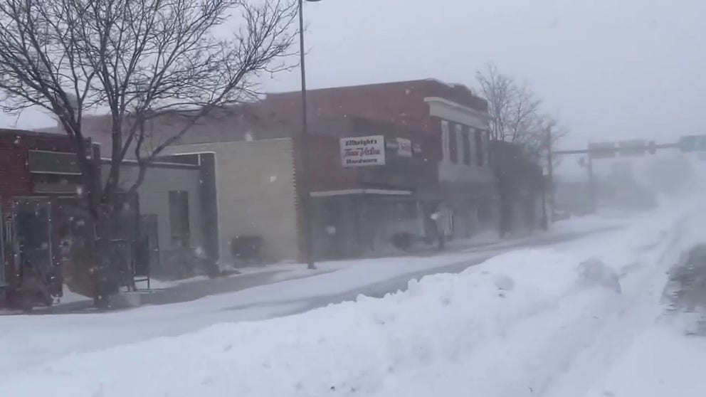 Heavy snowfall and gusty winds impacted eastern Wyoming on Wednesday. Video is from Lusk, WY.