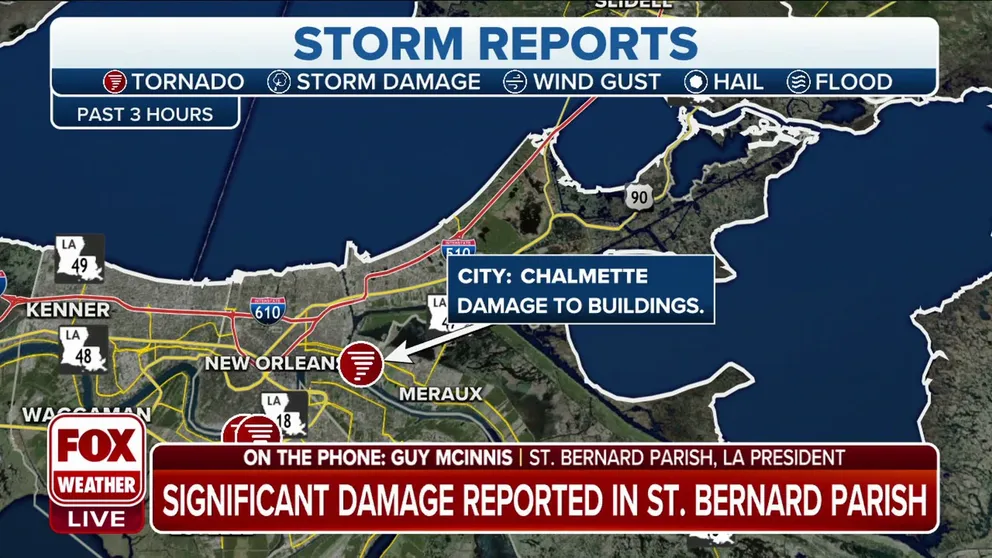 St. Bernard Parish President Guy McInnis says reports of significant damage to buildings in the area have surfaced. Currently, no fatalities are confirmed. 