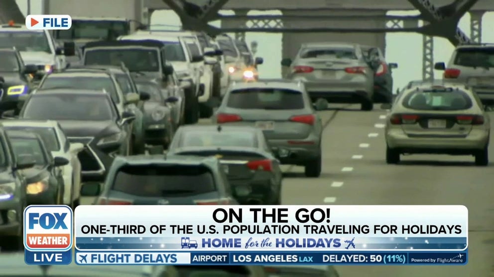 About 112 million Americans will travel between now and New Year's Day, and that equals about one-third of the population making the decision to go somewhere. AAA spokesperson Robert Sinclair joined FOX Weather on Sunday morning to break down the holiday travel details.