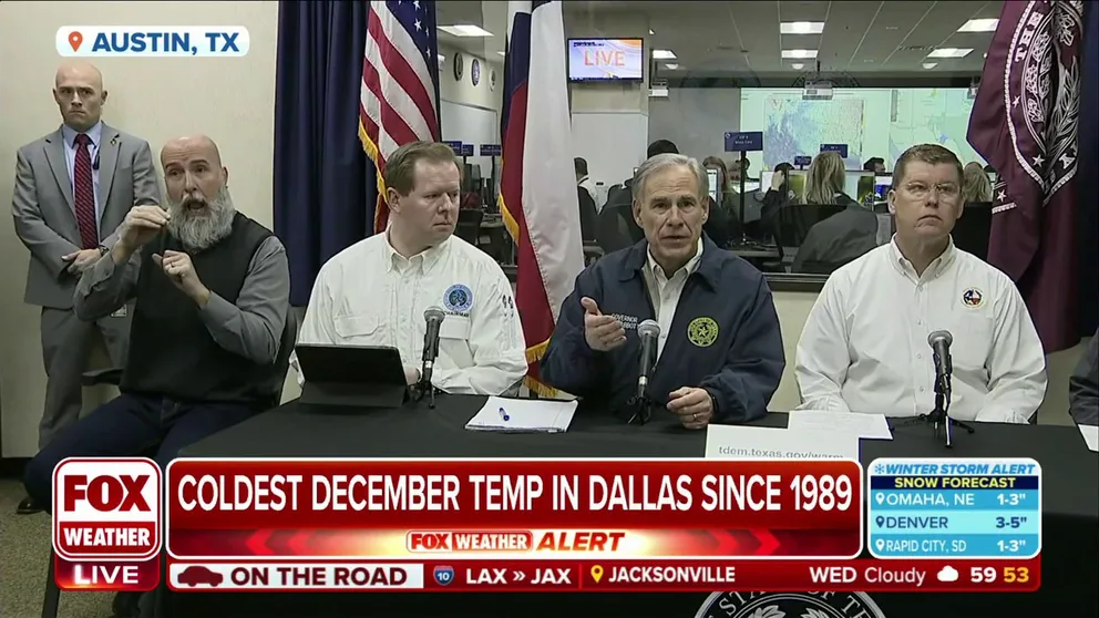 FOX Weather's Will Nunley is in Dallas, Texas where they could have their coldest December temperature since 1989 as the arctic blast invades.