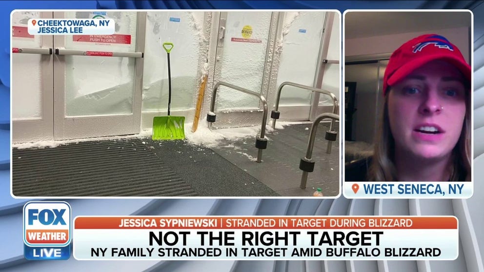 Jessica Sypniewski was one of about 30 people who became stranded in a Target store during the Buffalo blizzard over the holiday weekend.