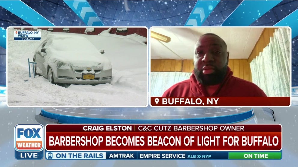 Craig Elston, C&C Cutz Barber Shop owner, discusses how his business became a beacon of light for Buffalo, New York residents during a dangerous winter storm.