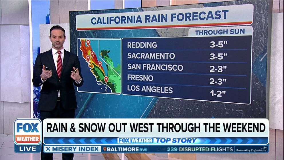 Atmospheric River set to bring rainfall to most of California | Latest ...