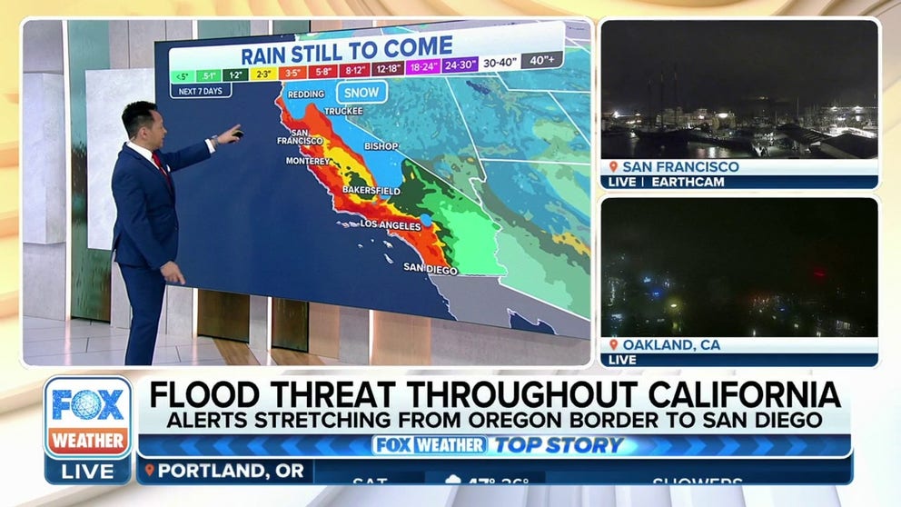 Another atmospheric river to slam California with flooding rain, heavy ...