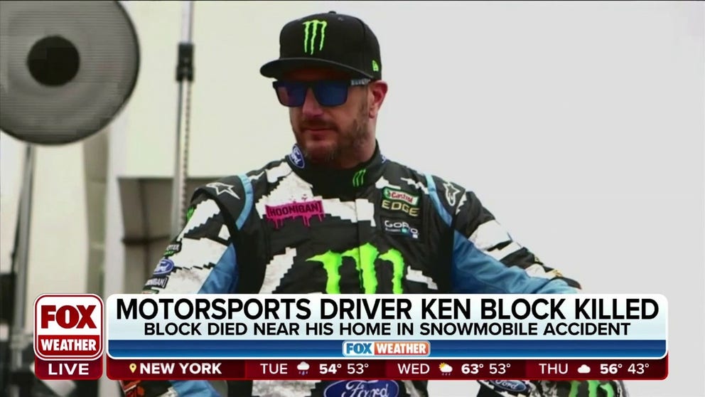 Rally driver and YouTube star Ken Block was killed in a snowmobile crash near his home in Utah on Monday afternoon, according to the Wasatch County Sheriff's Office.