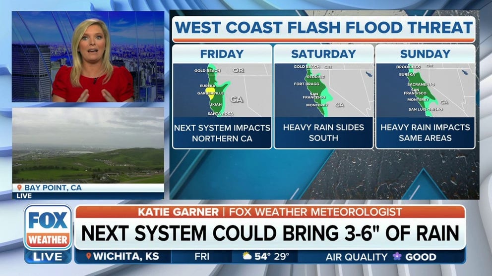 Several atmospheric rivers bring new flood threat to West Coast ...