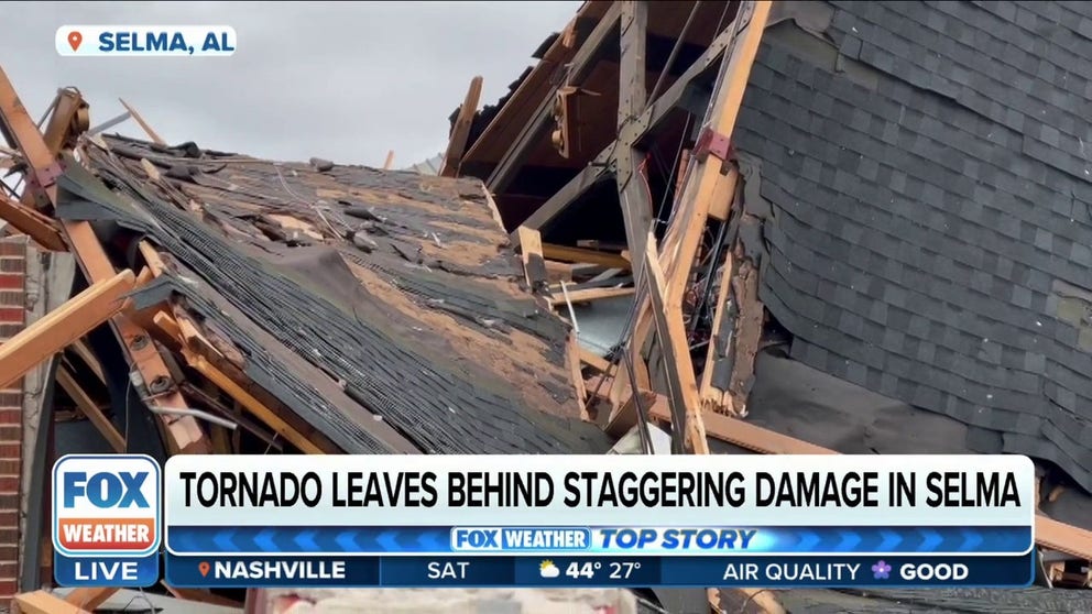 Amanda McCloud of Crosspoint Christian Daycare tells FOX Weather’s Nicole Valdes how she and staff went into rescue mode when a large tornado tore through the facility. 