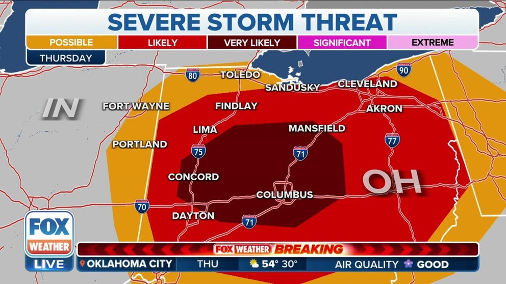 Severe weather threat increases in Ohio with tornadoes possible ...