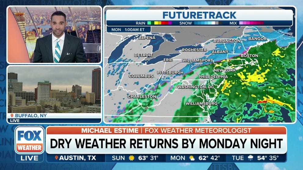Storm bringing snow, rain to the Northeast Sunday into Monday | Latest ...