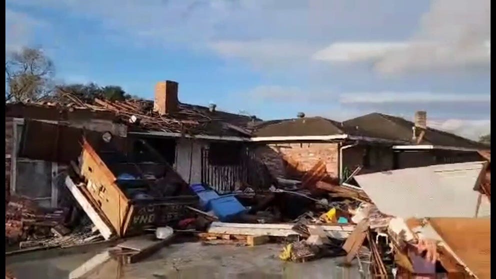 Severe storms moved through the Houston area on Tuesday evening. Brian Kelly shared this video after extensive damage was seen in his Houston neighborhood. 