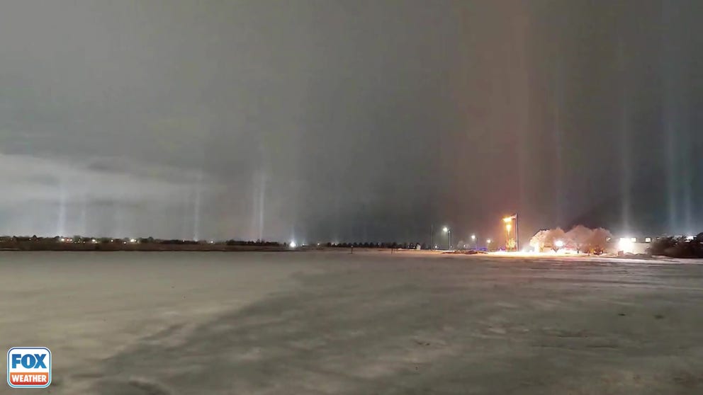  frigid morning in the wake of a late January arctic blast sweeping across the Midwest led to a stunning display of light pillars in Kansas Sunday. (Video: National Weather Service, Goodland, Kansas)
