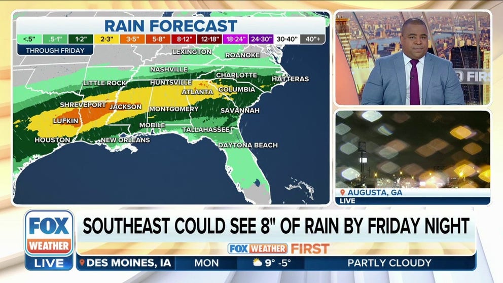 Prolonged periods of rain could pose flash flood threat for Southeast ...