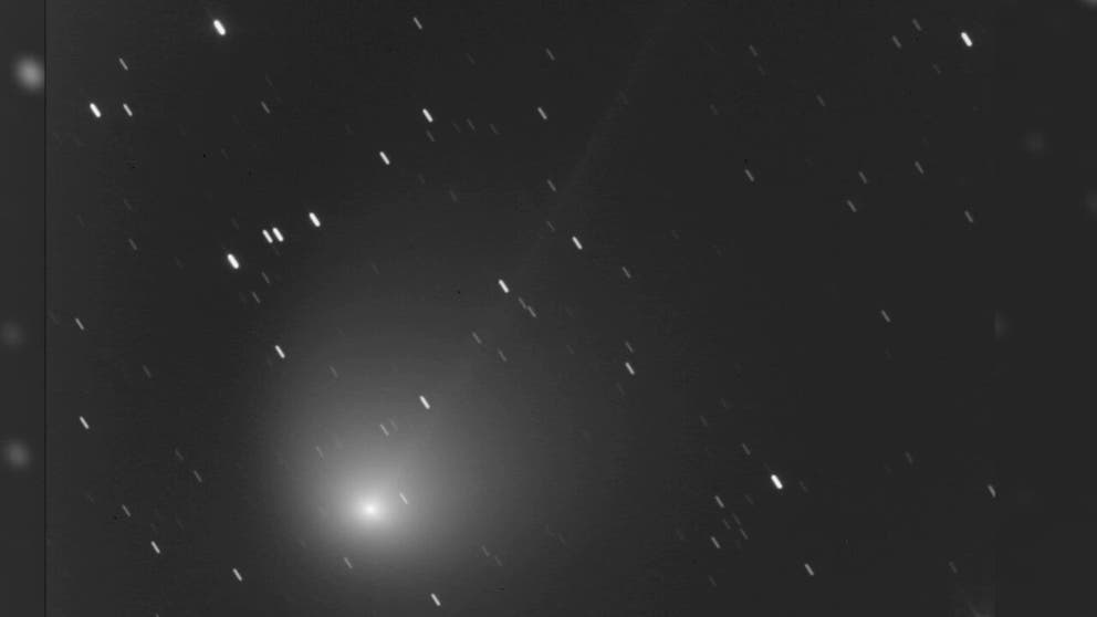 The images of Comet C/2022 E3 ZTF were captured on Sunday from a telescope in Italy on Jan. 29, 2023. (Courtesy: Gianluca Masi / Virtual Telescope Project)