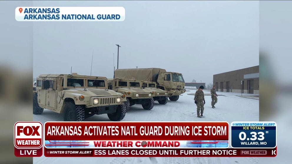 Arkansas activates National Guard during ice storm | Latest Weather Clips | FOX Weather