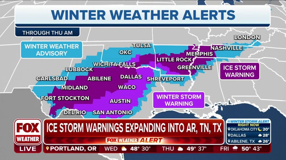 Ice storm threat expected to come to an end by Thursday morning ...