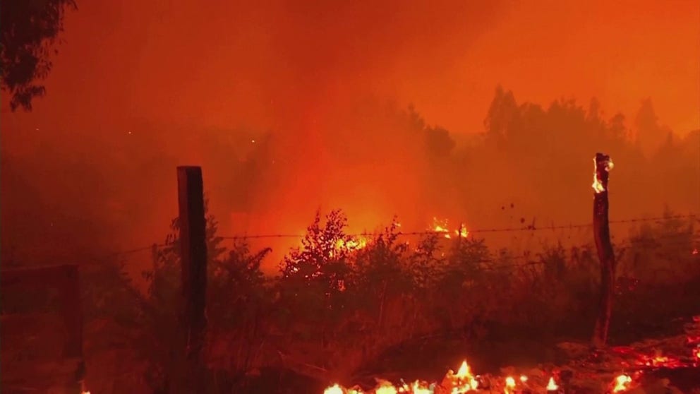 Agencies reported more than 34,000 acres have burned and states of catastrophe have been issued as hundreds of homes have been damaged or destroyed.