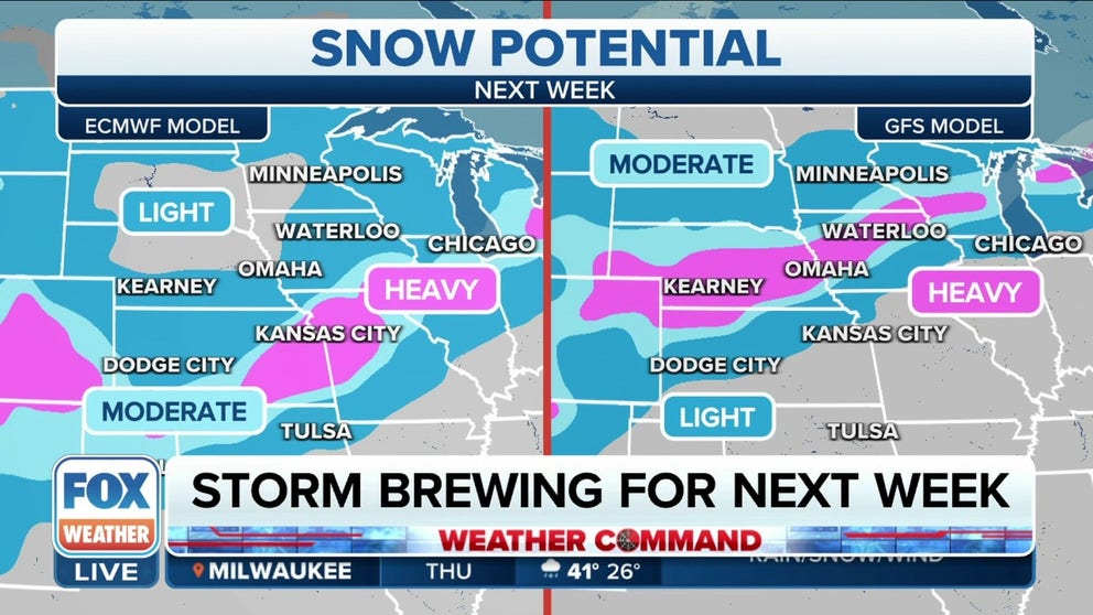 Storm brewing next week could bring heavy snow to Upper Midwest ...
