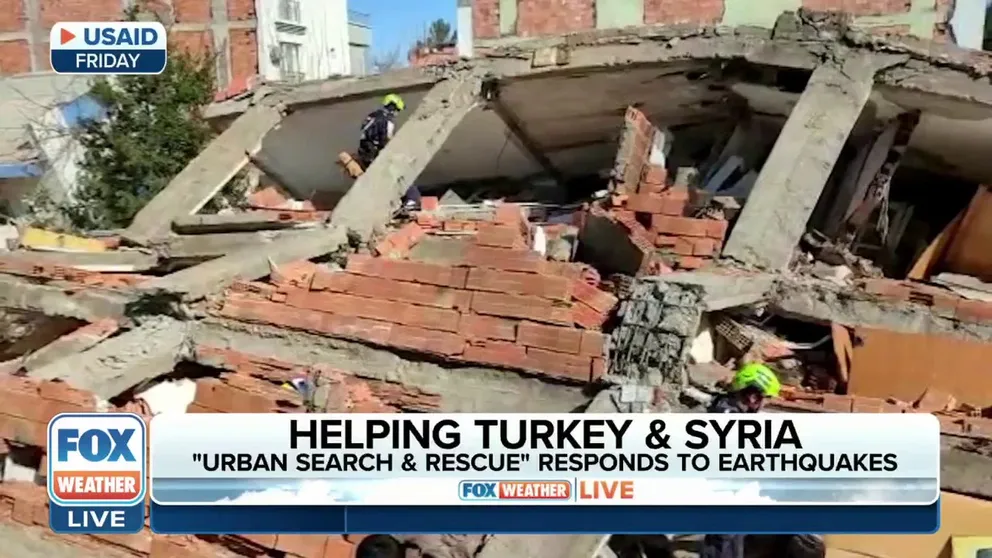 Almost a week after a series of deadly earthquakes and aftershocks rocked Turkey and Syria, search crews are still sifting through the rubble in search of victims. The U.S. sent 2 urban search and rescue teams. The coordinator from the West Coast team joined FOX Weather on Sunday to describe her team's battle against weather and time. Her team consists of 77 members including 6 search and rescue dogs and doctors and engineers.