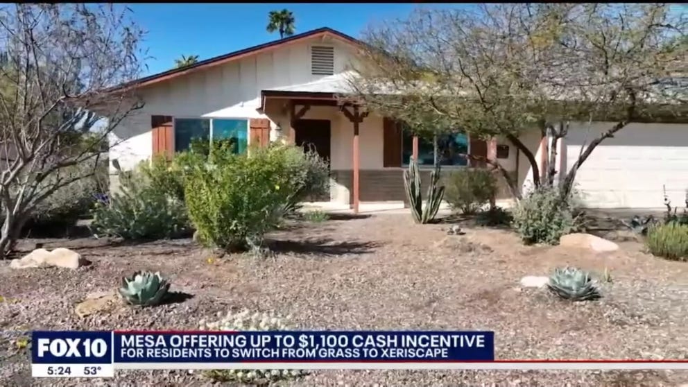 Residents in the City of Mesa can now get some help from their city's government should they choose to get rid of their lawn. FOX 10's Nicole Garcia reports.