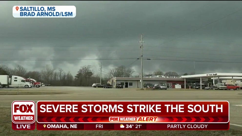 FOX Weather correspondent Max Gorden on how tornado-warned storms strike Mississippi and other parts of the southern U.S. 