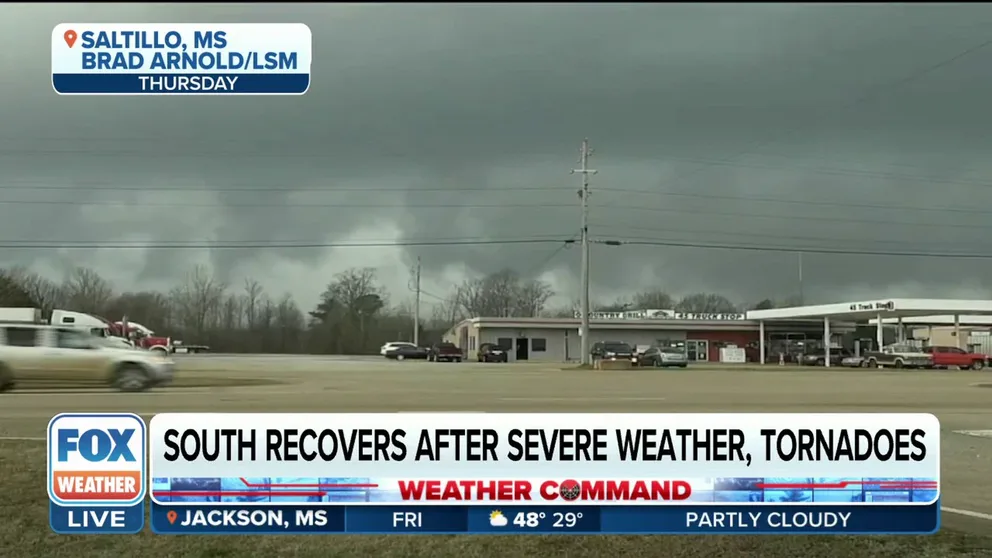 According to the National Weather Service, three tornadoes were reported across Mississippi on Thursday. FOX Weather's Robert Ray has the latest on the damage caused by the severe storms. 