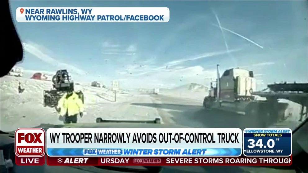 Cody Beers, Public Relations Specialist at Wyoming Department of Transportation, weighs in on the state trooper who narrowly escaped an out-of-control semi-truck during winter weather. Beers noted strong winds along with heavy snow continue impacting The Equality State.  