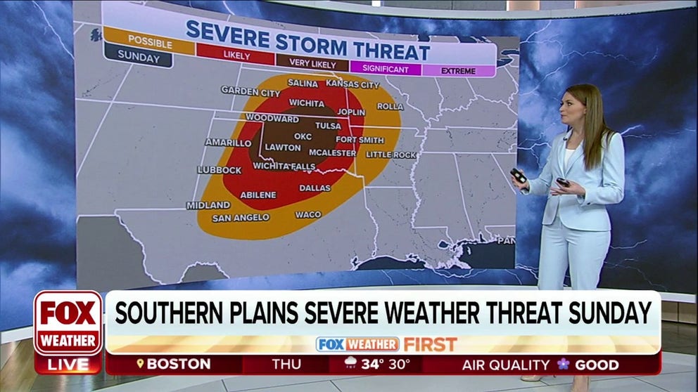 Significant severe weather threat eyes Southern Plains on Sunday ...