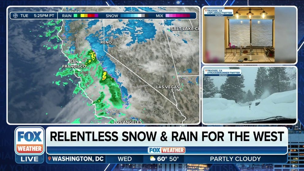 California's Sierra Nevada mountains buried in feet of snow | Latest