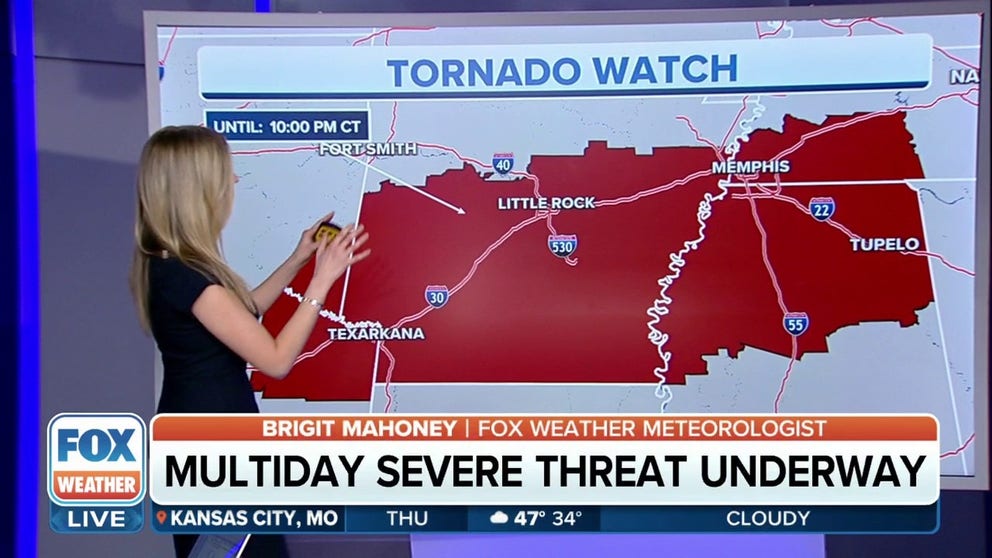 Tornado Watch issued for parts of AR, MS, OK, TN, TX | Latest Weather ...