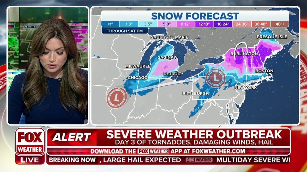 Upwards of 18" of snow possible across Northeast this weekend | Latest ...