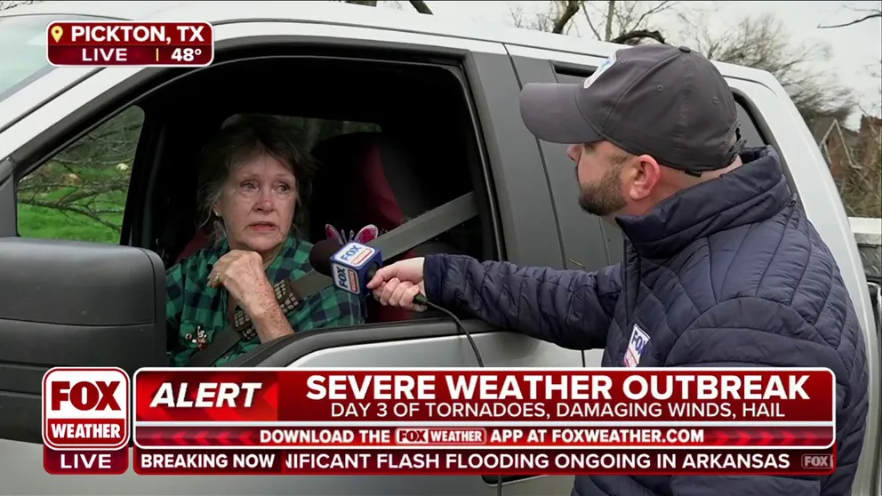 FOX Weather Multimedia Journalist Will Nunley speaks with a resident recounting her experience after hearing her family home was in the path of the tornado-warned storms.
