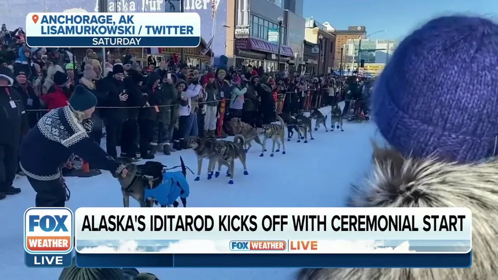 FILE - March, 2023, Alaska's famous Iditarod kicked off in Anchorage with thousands of cheering fans lining the streets.