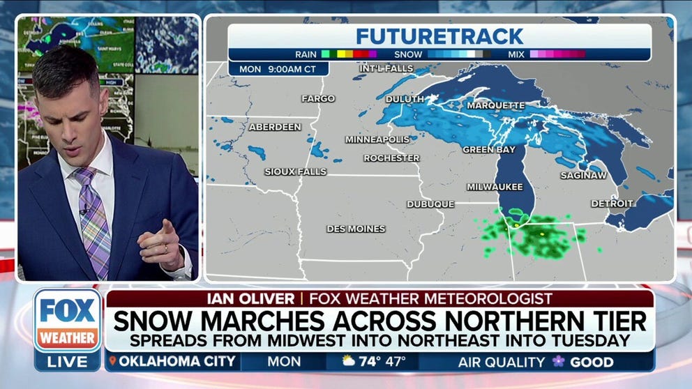 Snow moves across northeast into Tuesday | Latest Weather Clips | FOX ...