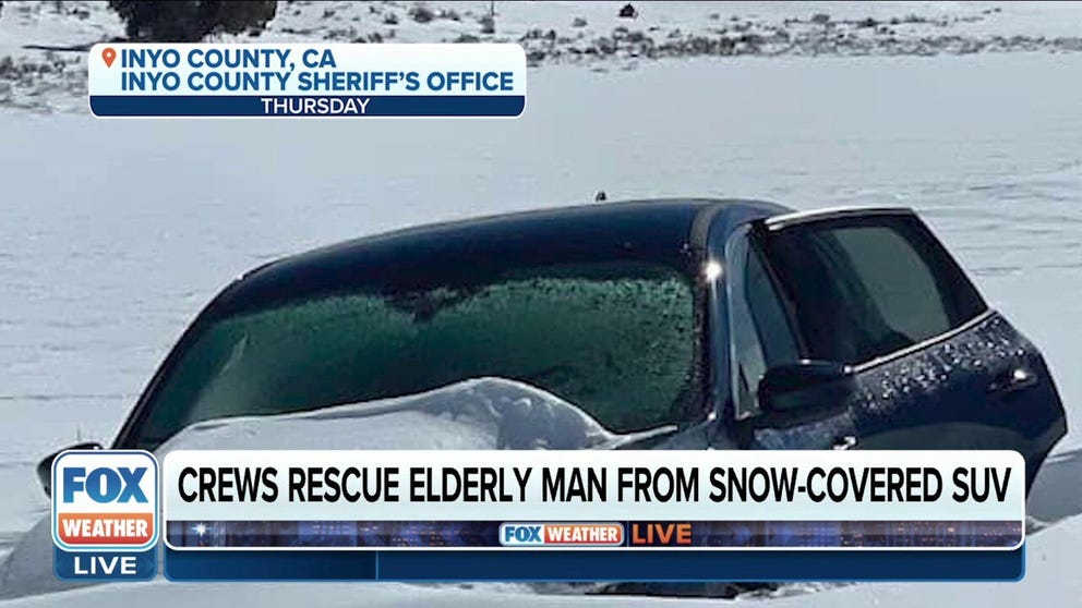 Lt. Nathaniel Derr of the Inyo County Sheriff’s Office explains how crews were able to locate and save an 81-year-old man who was trapped in a snow-covered vehicle for nearly one week. The man survived off water and croissants. 