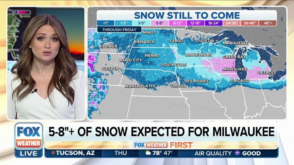 Heavy snow expected to ramp up across northern Plains, Upper Midwest on ...
