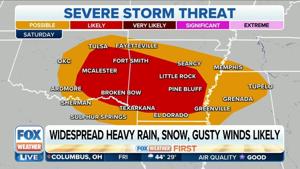 Storm-fatigued South faces severe weather threat this weekend | Latest ...