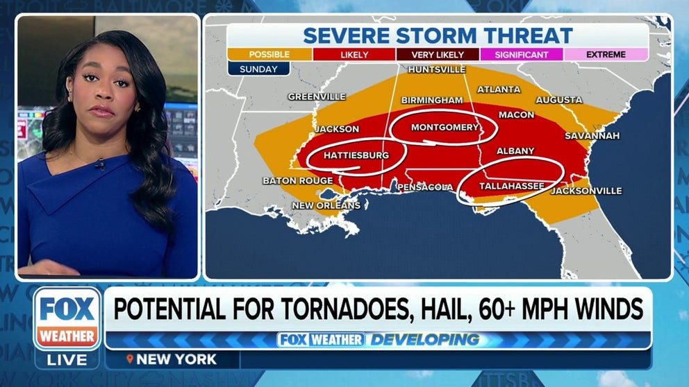 Tracking the threat for severe storms on Sunday | Latest Weather Clips ...