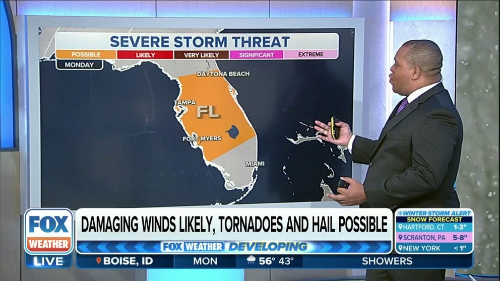 Severe storms with damaging winds, hail threaten Florida on Monday ...