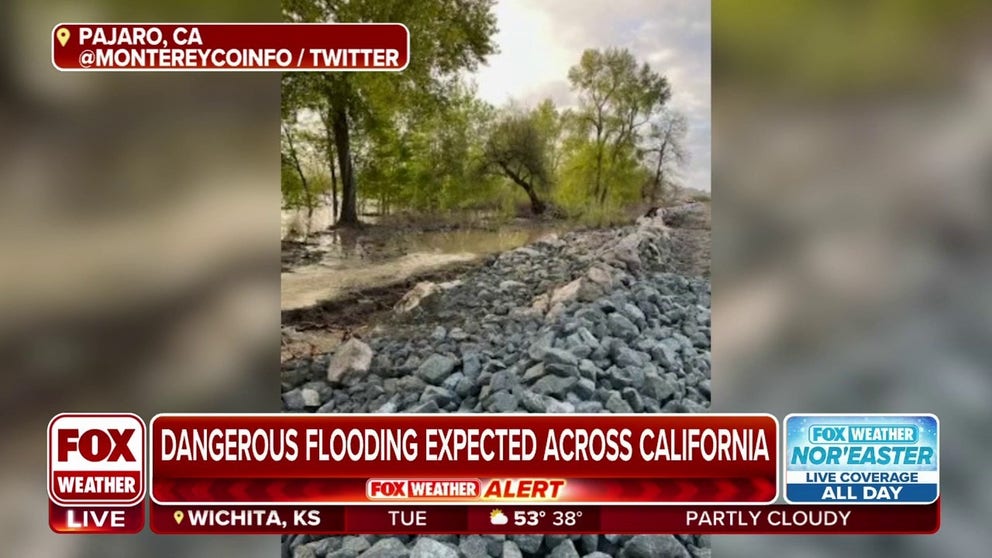 The levee breach in Pajaro, CA has grown to be 400 feet, longer than a football field. FOX Weather's Max Gorden has the latest as they brace for another atmospheric river event. 