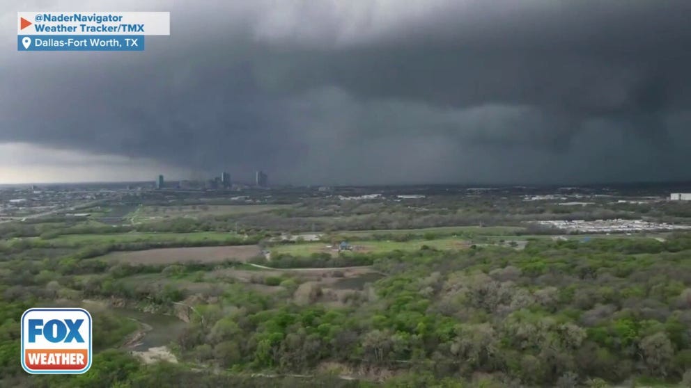 Drone Video Shows Severe Storms Move Across Dallas-Fort Worth Area ...