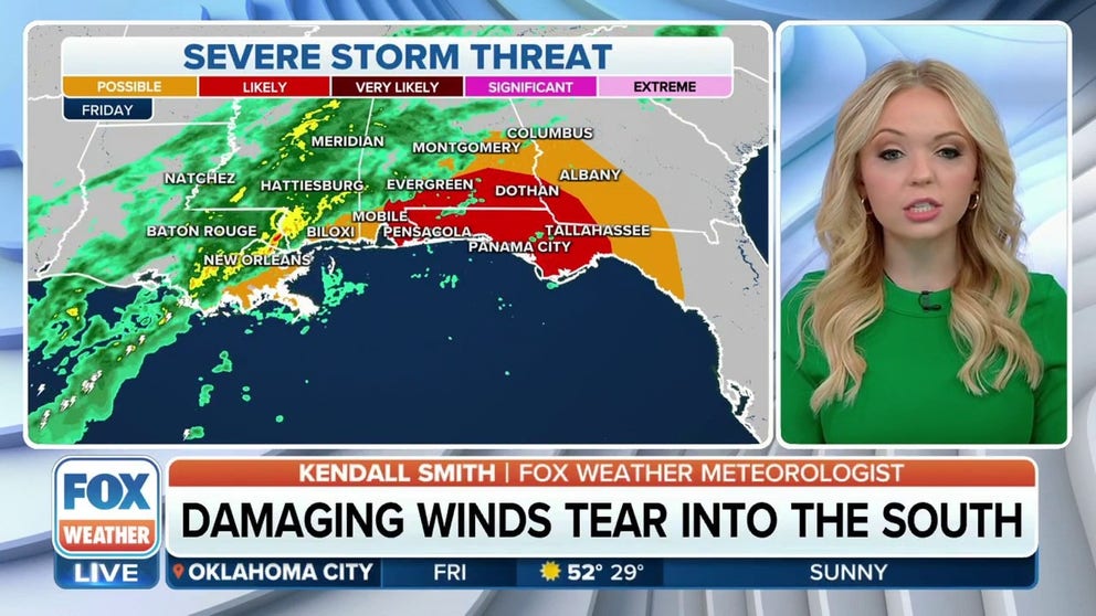 Severe storms target the Gulf Coast on Friday | Latest Weather Clips ...