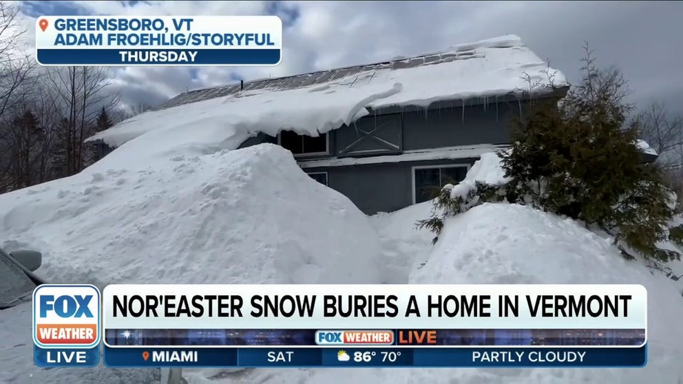 Nor'easter buries Vermont home in snow | Latest Weather Clips | FOX Weather