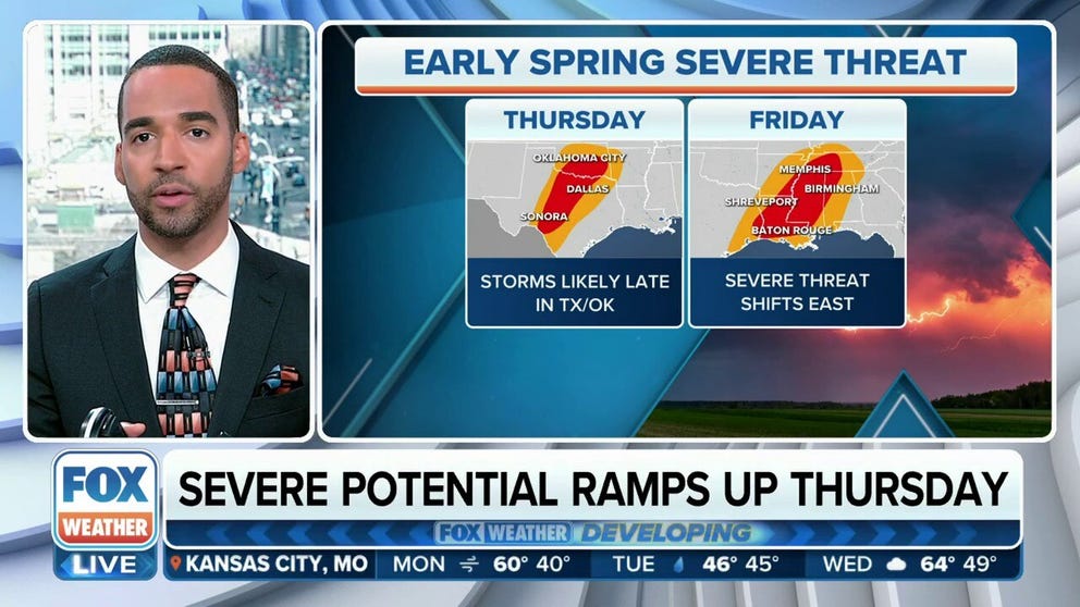 Multiday severe weather threat looms in South late in the week | Latest ...