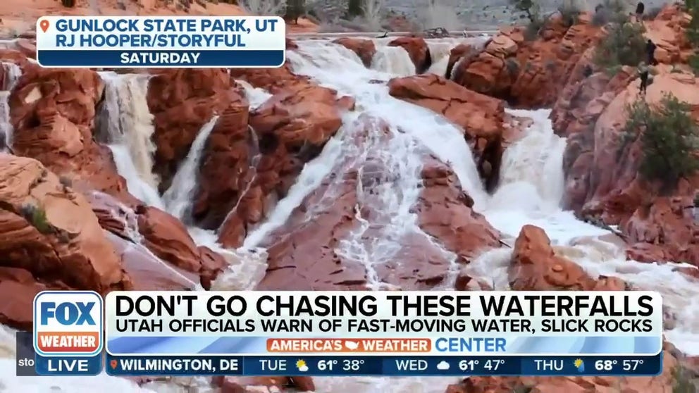 As we head into spring and temperatures start warming up, visitors to one Utah park were treated to a rare sight. These waterfalls only flow when the nearby reservoir has to release water for flood control. Utah's snowpack is twice that of an average year so far.