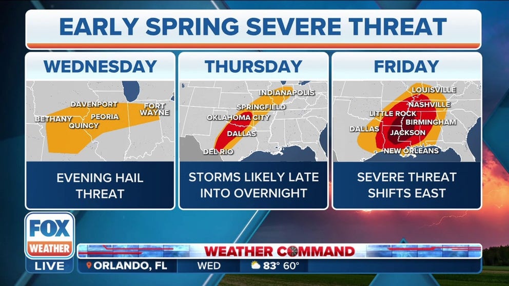 Severe storms target the South with tornadoes, hail, strong winds ...