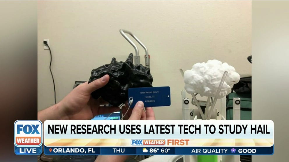Dr. Ian Giammanco, Lead Research Meteorologist at the IBHS Research Center, joined FOX Weather to speak on his studies on hail damage, the technology behind measuring hail and the impacts strong storms have.