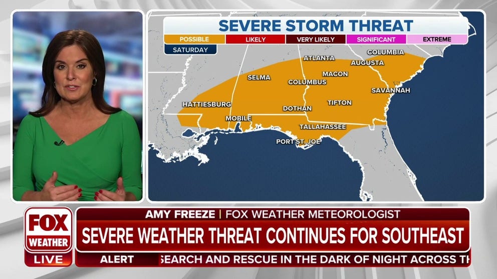 Tracking a severe weather threat across the Southeast | Latest Weather ...