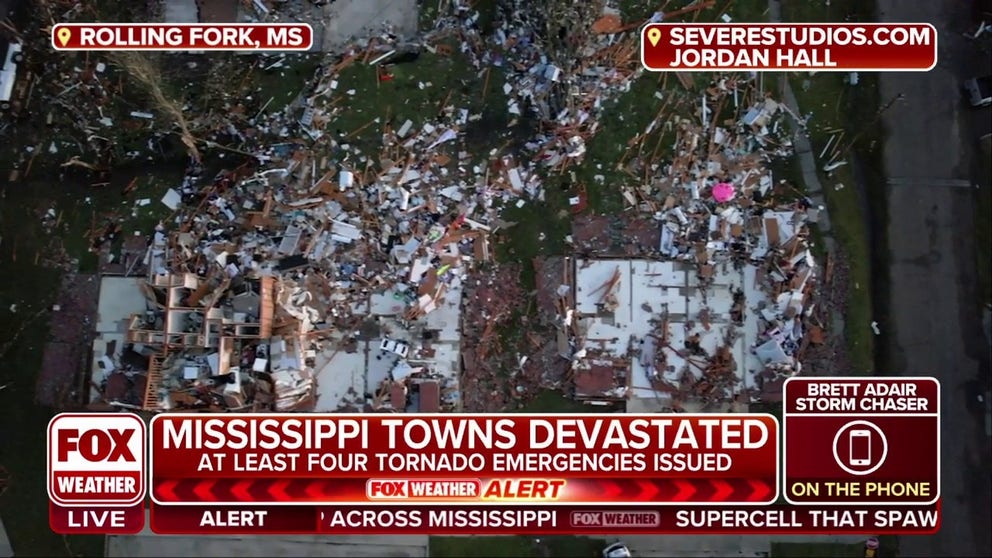 Storm Tracker and Field Meteorologist Brett Adair said, "people were screaming at us for help" following the massive tornado that hit Rolling Fork, MS. 
