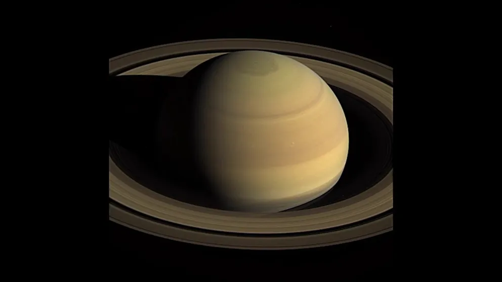 NASA's Cassini spacecraft stared at Saturn for nearly 44 hours on April 25­ to 27, 2016, to obtain this movie showing just over four Saturn days. (Courtesy: NASA/JPL-Caltech/Space Science Institute)