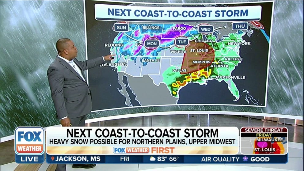 Coast-to-coast storm expected to produce severe storms next week across ...